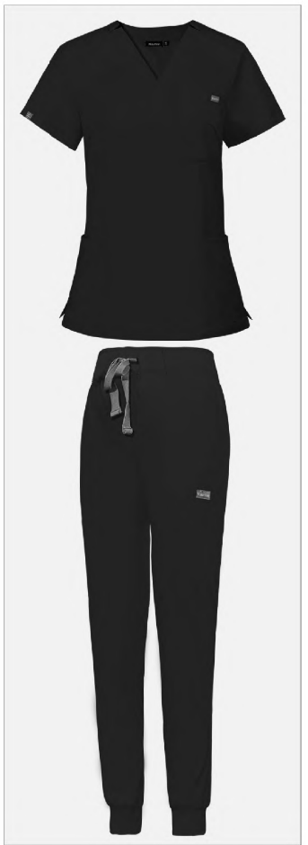 Medical Scrub Set- Black